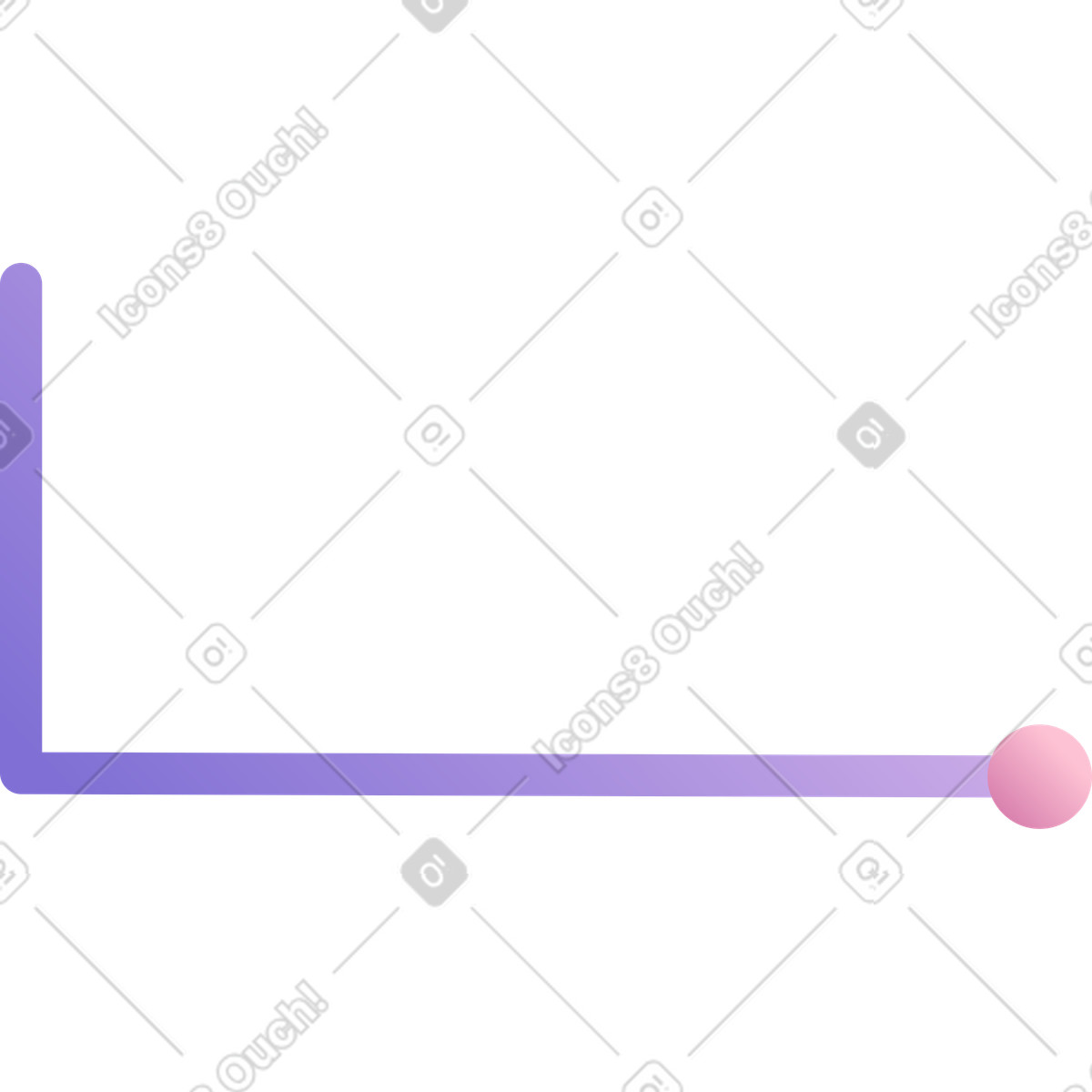 Ilustración Línea con punto en estilo Silky a descargar en PNG y SVG