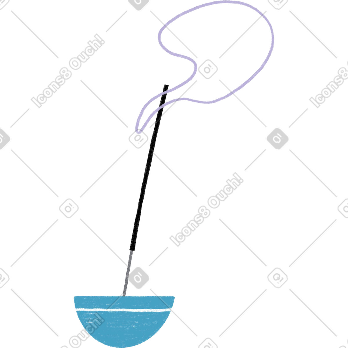 Incense with smoke in a bowl illustrazione stile Tutti scarica PNG, SVG