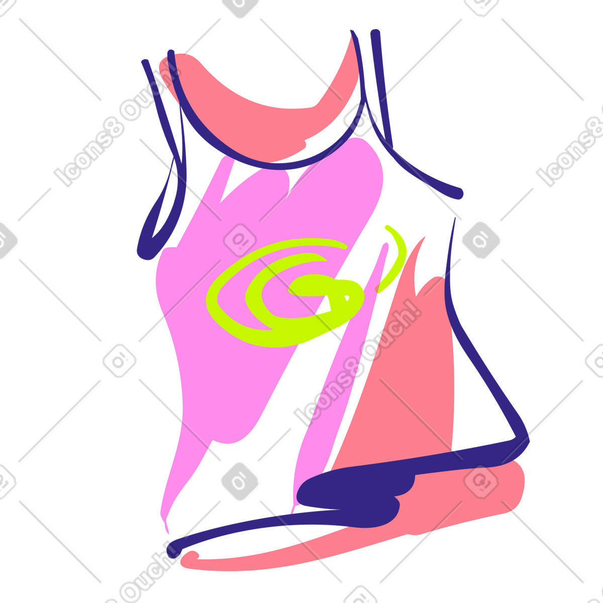 Ilustração de Top feminino em no estilo Glam para baixar em PNG, SVG