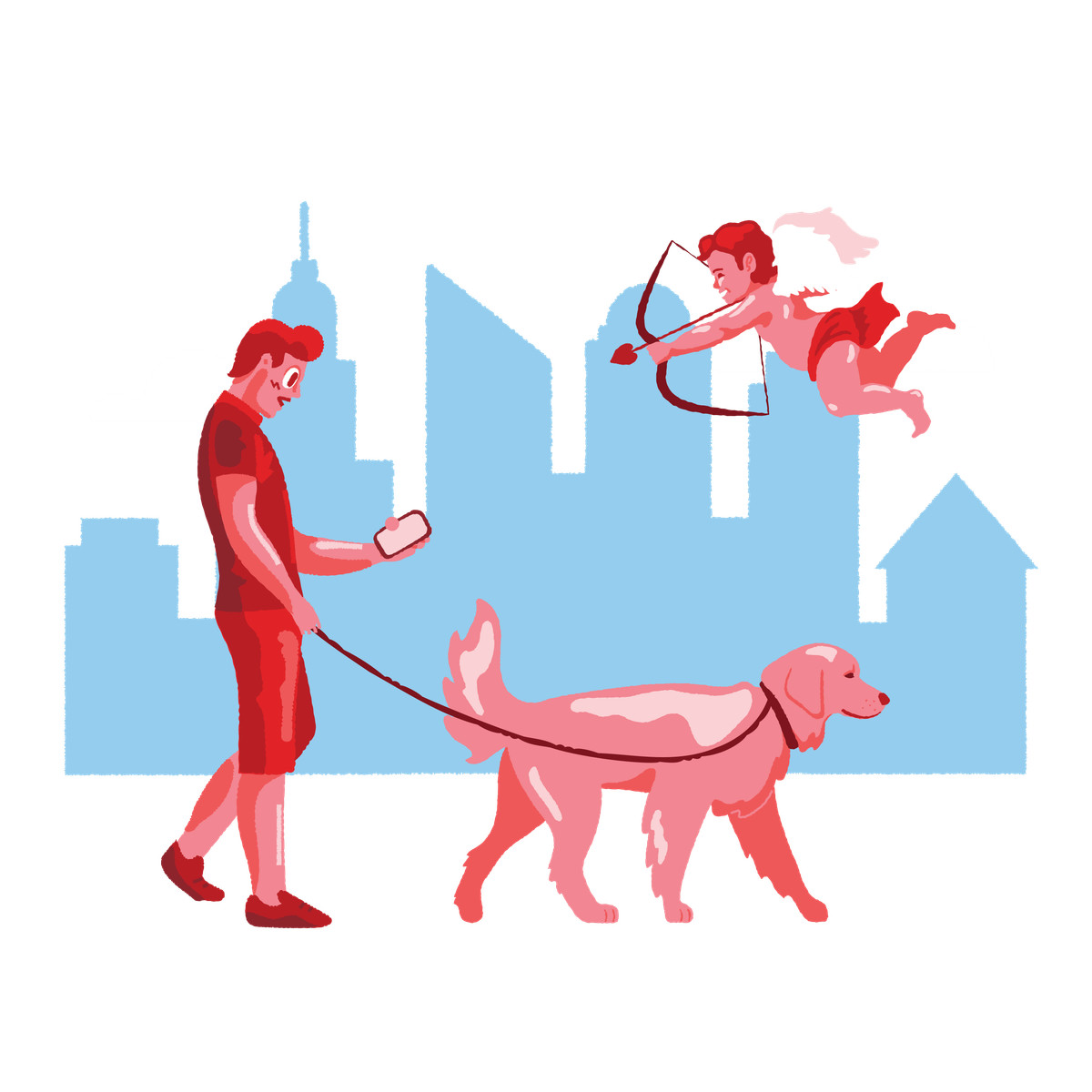 Ilustração de Unexpected attack of cupid em no estilo Cherry para baixar em PNG, SVG