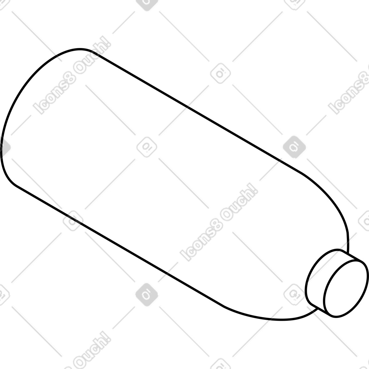 Plastic bottle illustration in Isometric style download in PNG, SVG