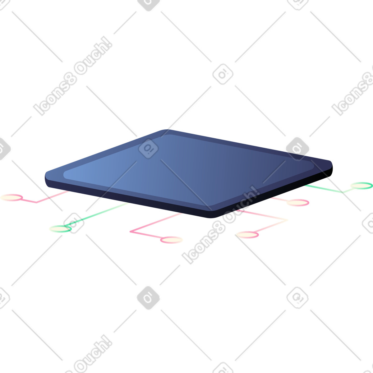 Microchip illustration in Beam style download in PNG, SVG