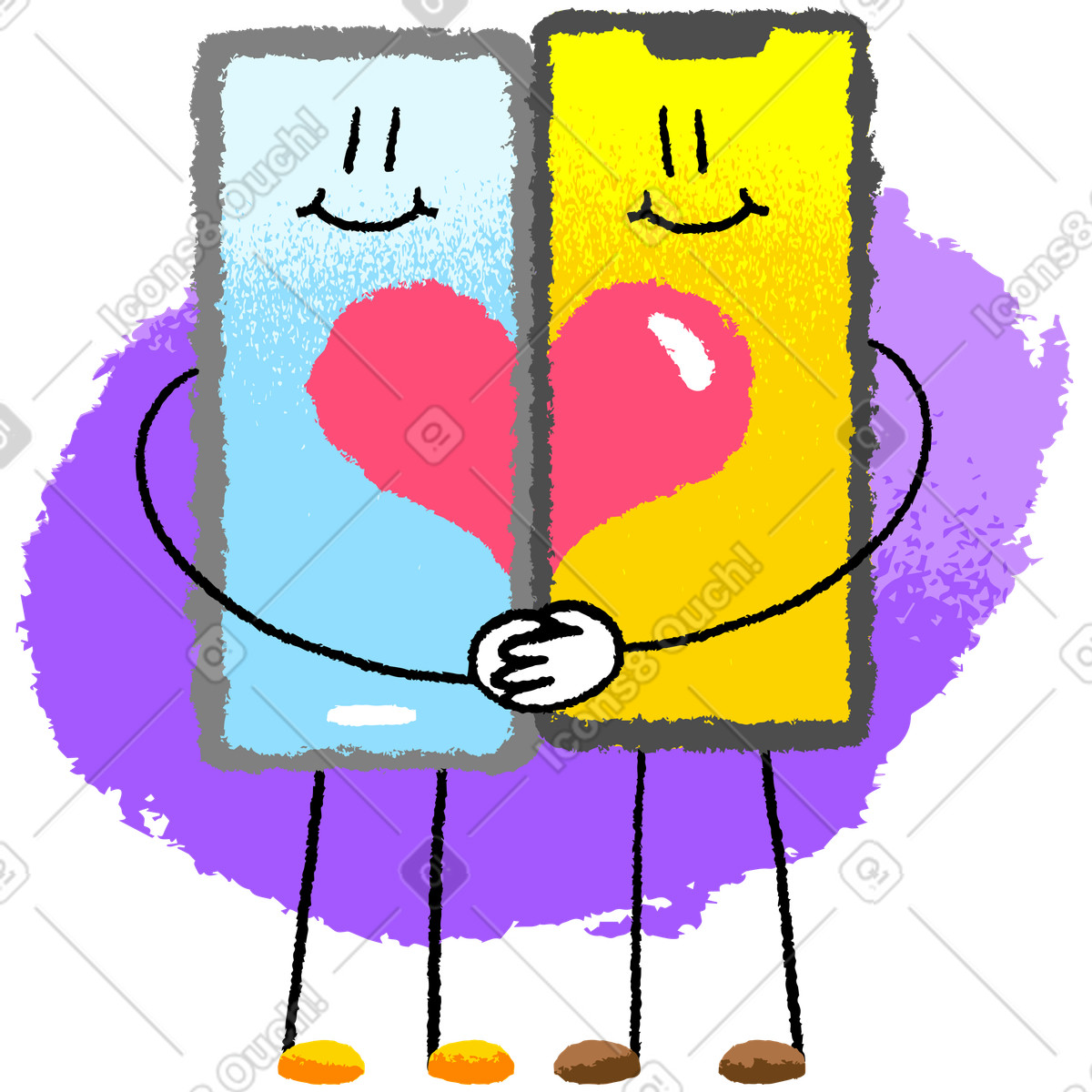 Romantic relationships illustration in PNG, SVG