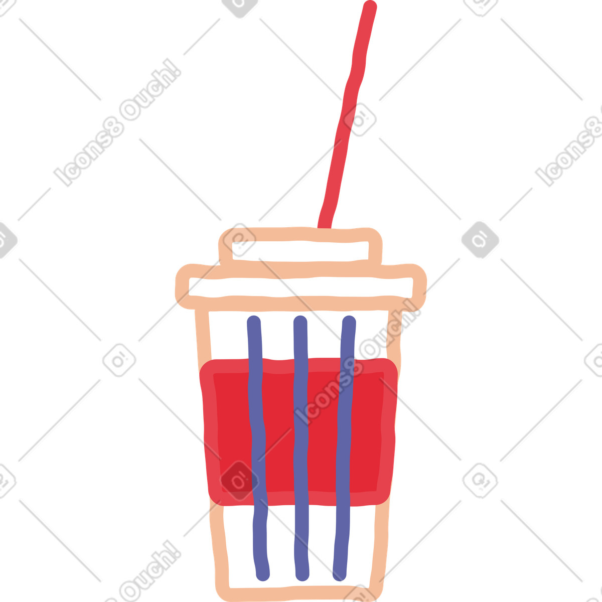 Ilustração de Lata cola em no estilo Stripy para baixar em PNG, SVG