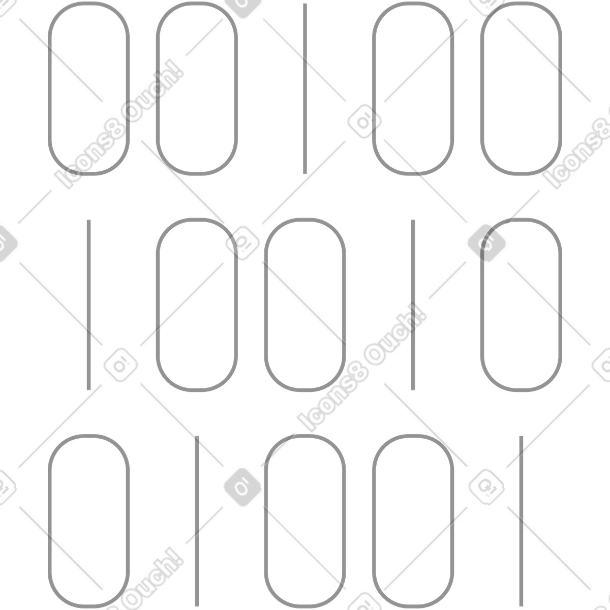 Computer code matrix illustration in PNG, SVG