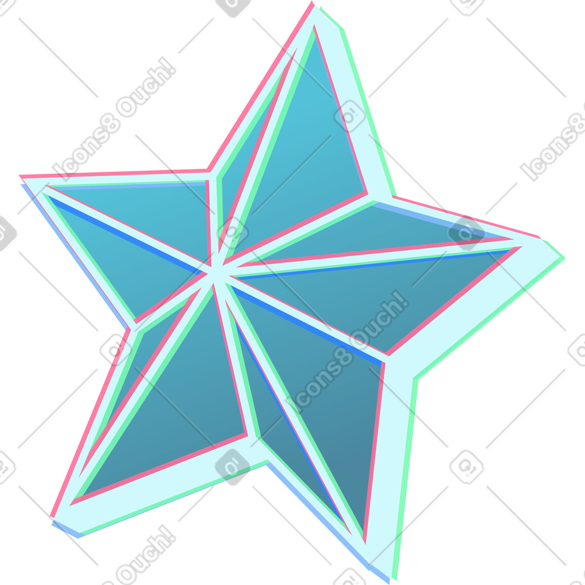 Illustration Grande star dans le style Neon à télécharger aux formats PNG, SVG
