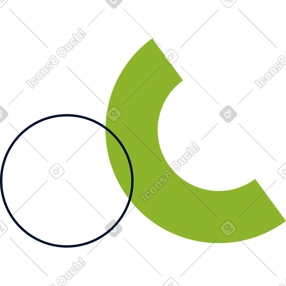 Geometric shapes illustration in PNG, SVG