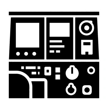 A metro train's control panel featuring an array of buttons, knobs, and digital screens displaying various information.