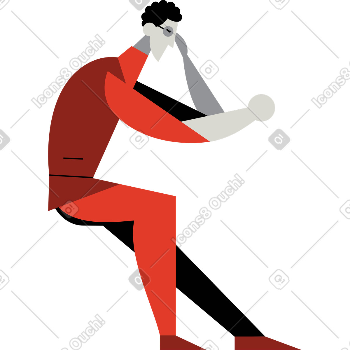 Student using laptop for online course modern e-learning clipart illustration