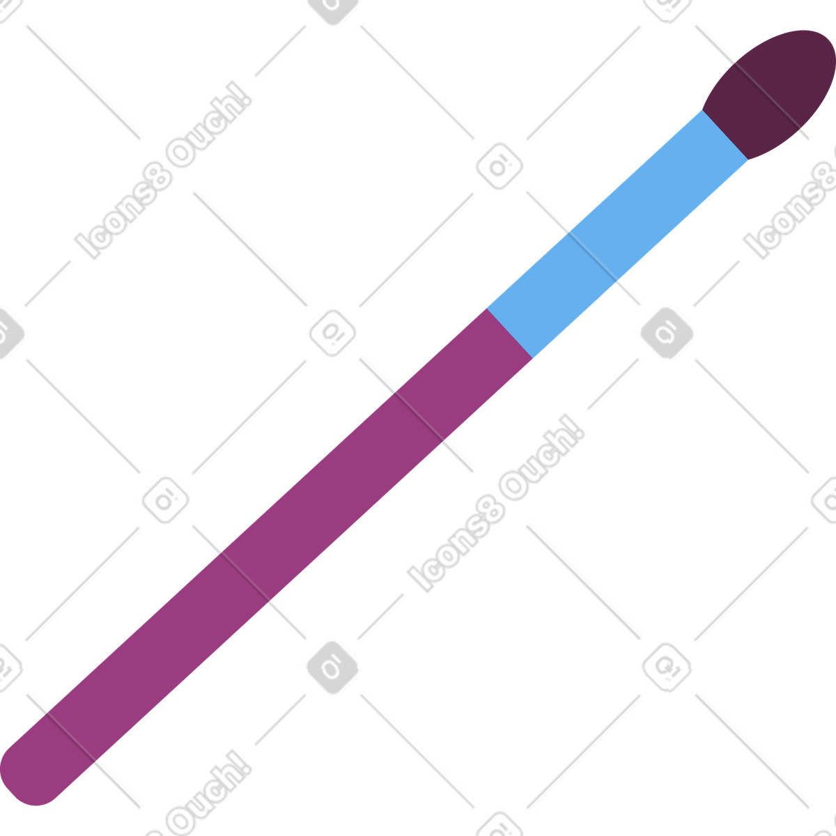 Pennello ombra illustrazione in stile Sammy scarica in PNG, SVG