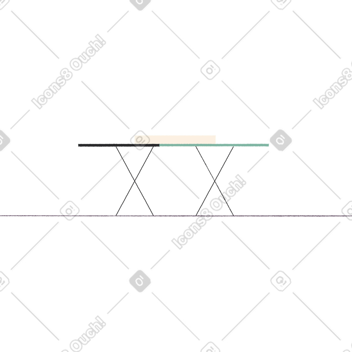 Ilustração de Mesa tênis em no estilo Pablo para baixar em PNG, SVG