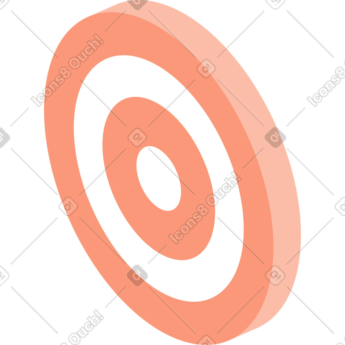 Ilustração de Alvo em no estilo Orange para baixar em PNG, SVG