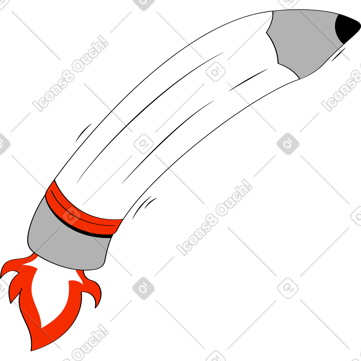 Matita gigante illustrazione in stile Looney scarica in PNG, SVG