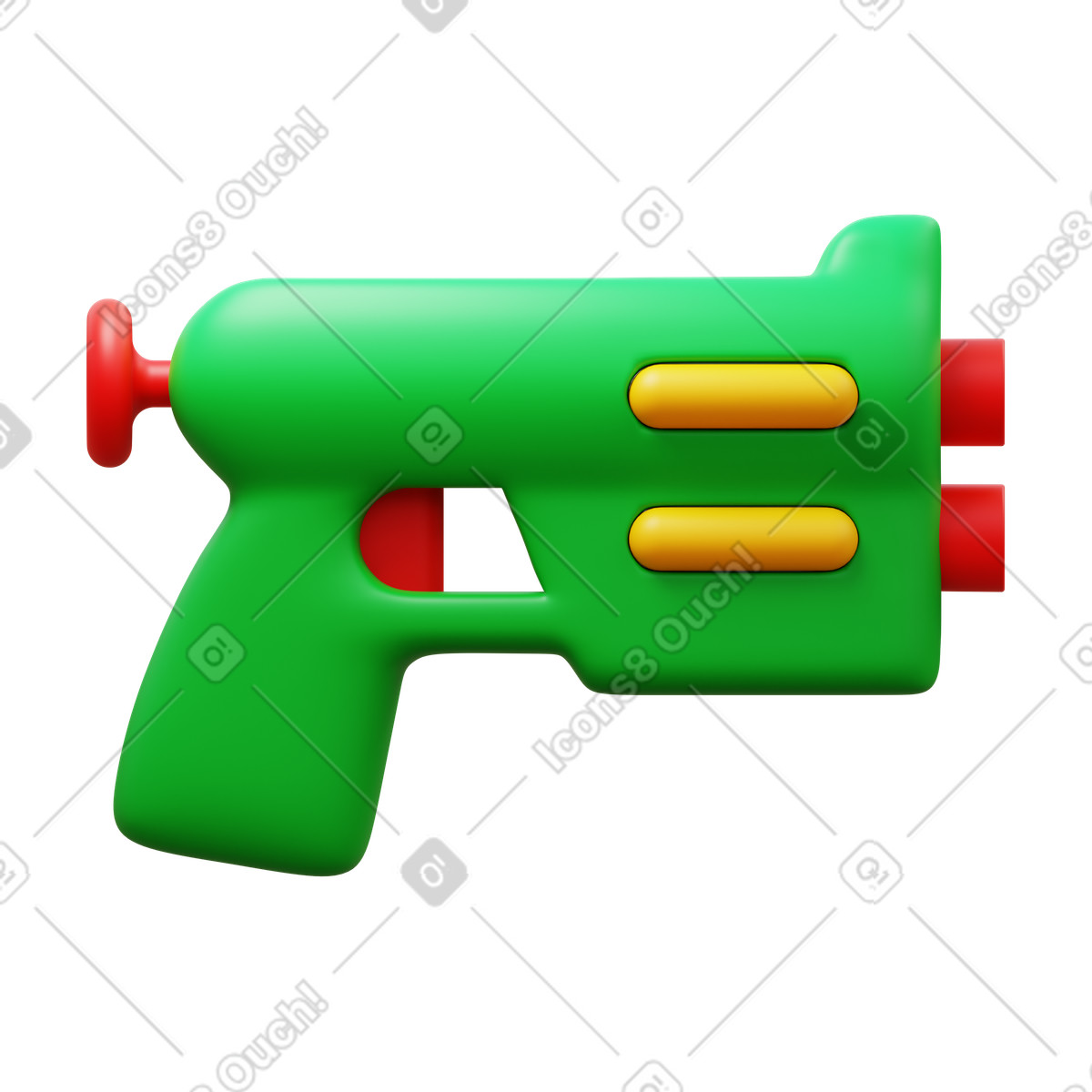 下载 3D Fluency 风格的 Nerf gun 插画，支持 PNG、SVG 格式