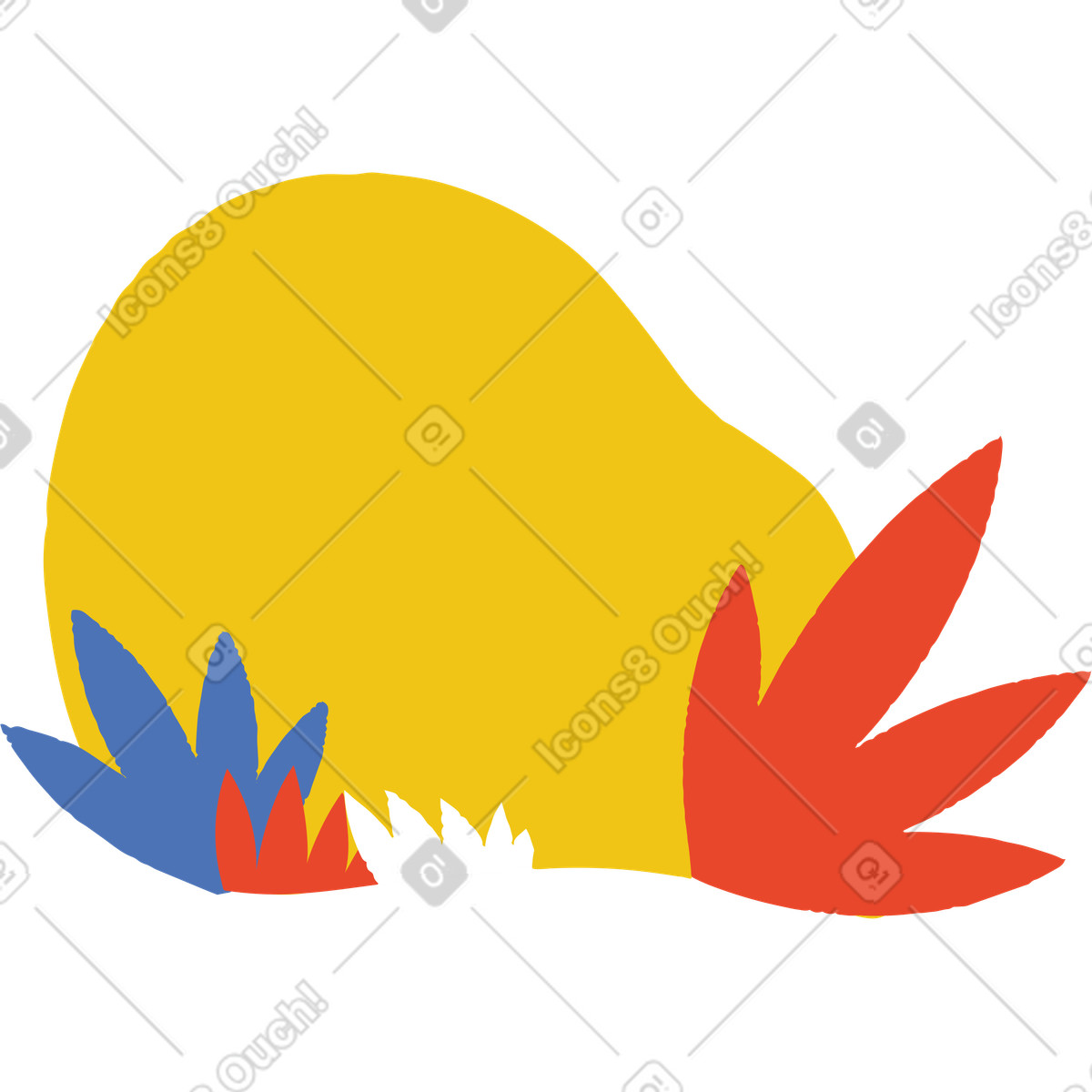 Ilustración Campo en estilo Bermuda a descargar en PNG y SVG