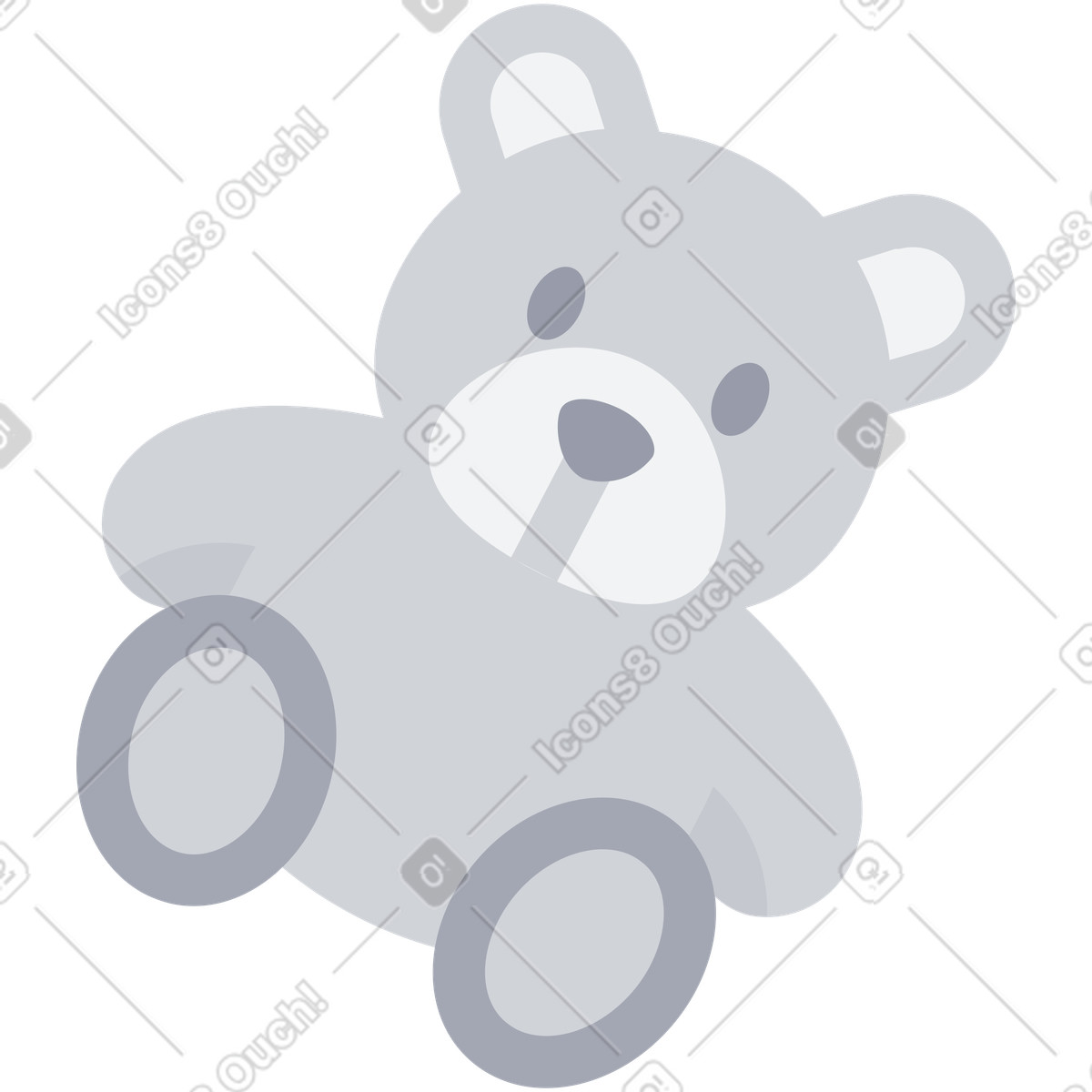 Teddy illustration in Urban style download in PNG, SVG