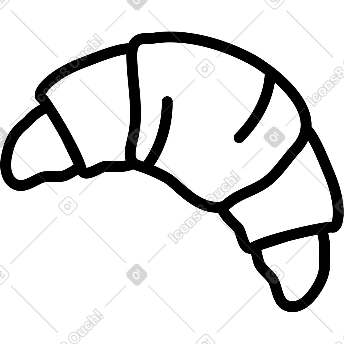 Illustration Croissant dans le style Notes à télécharger aux formats PNG, SVG