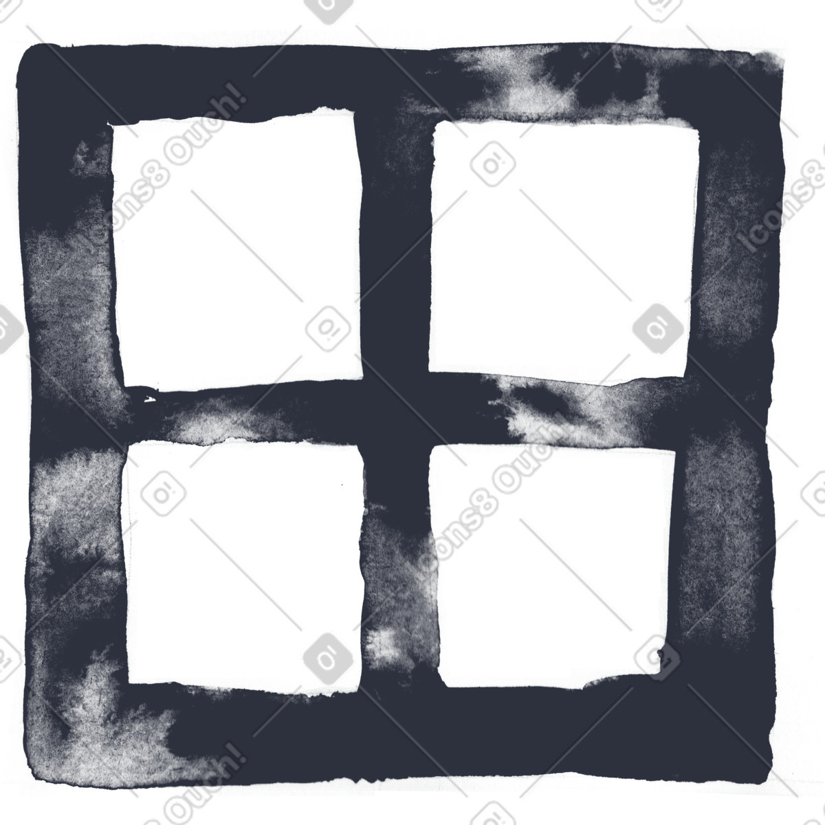 Window illustration in Inky style download in PNG, SVG