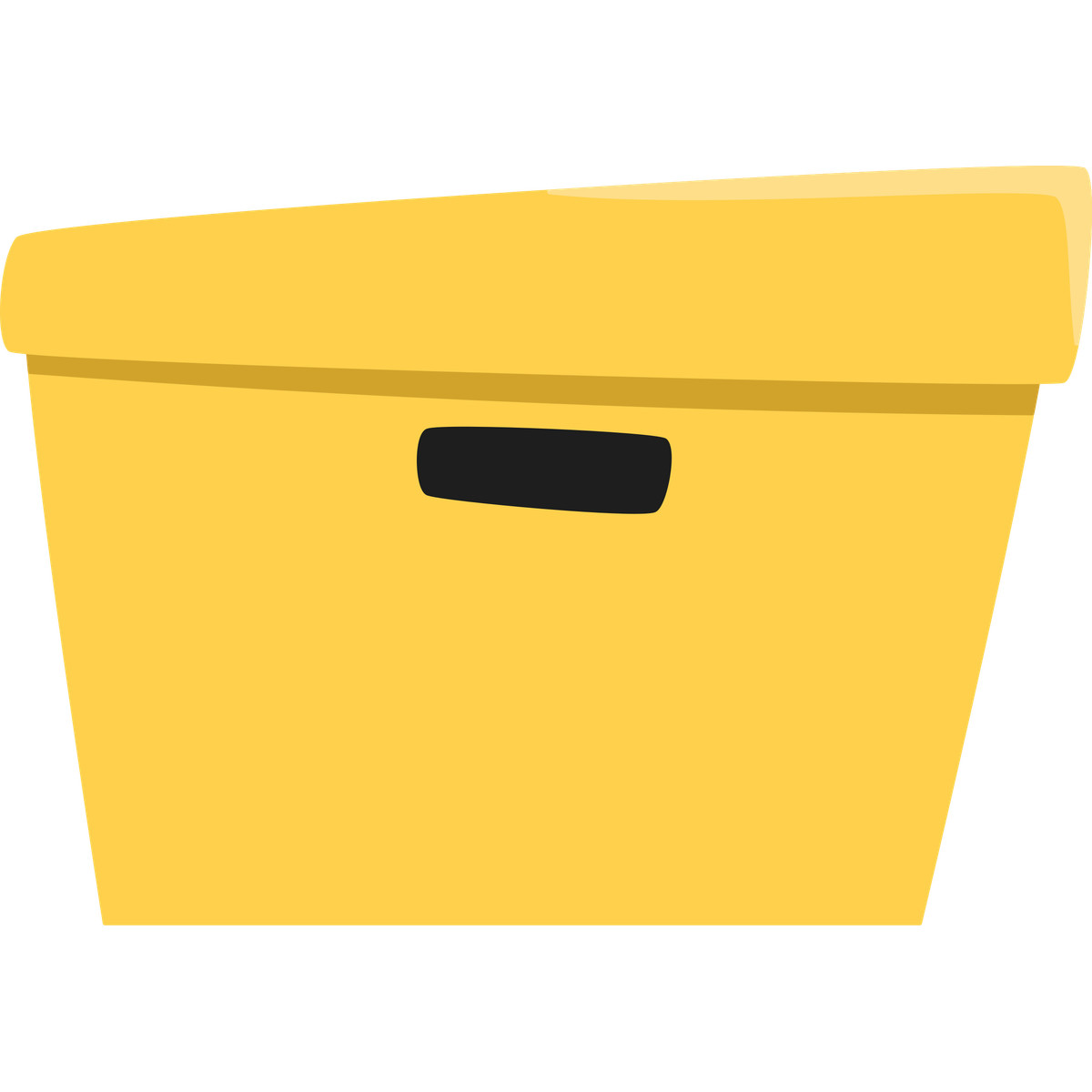 Ilustración Caja amarilla en estilo Bouncy a descargar en PNG y SVG
