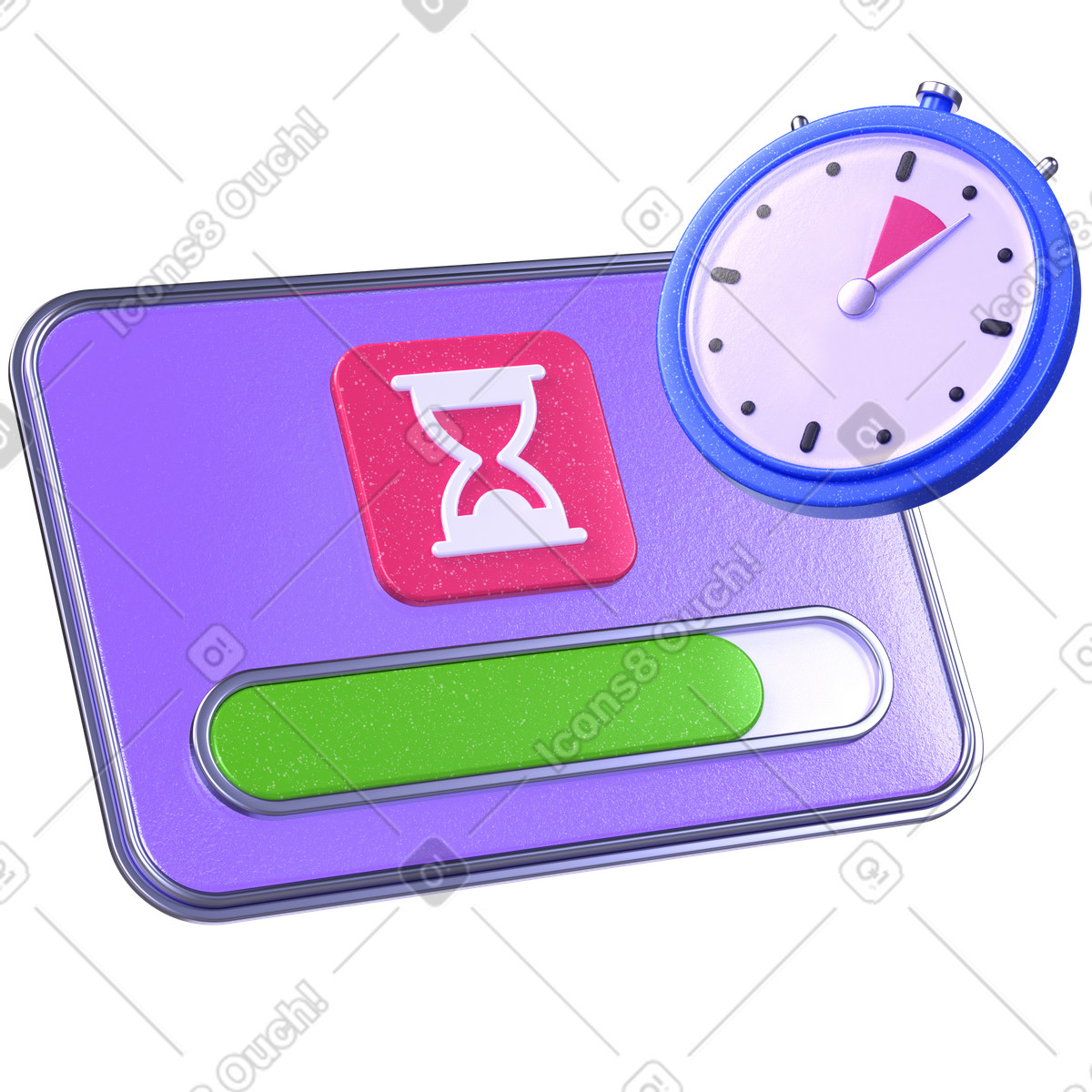 Illustration Progression des tâches, suivi de la productivité, tableau de bord de gestion du temps aux formats PNG et SVG