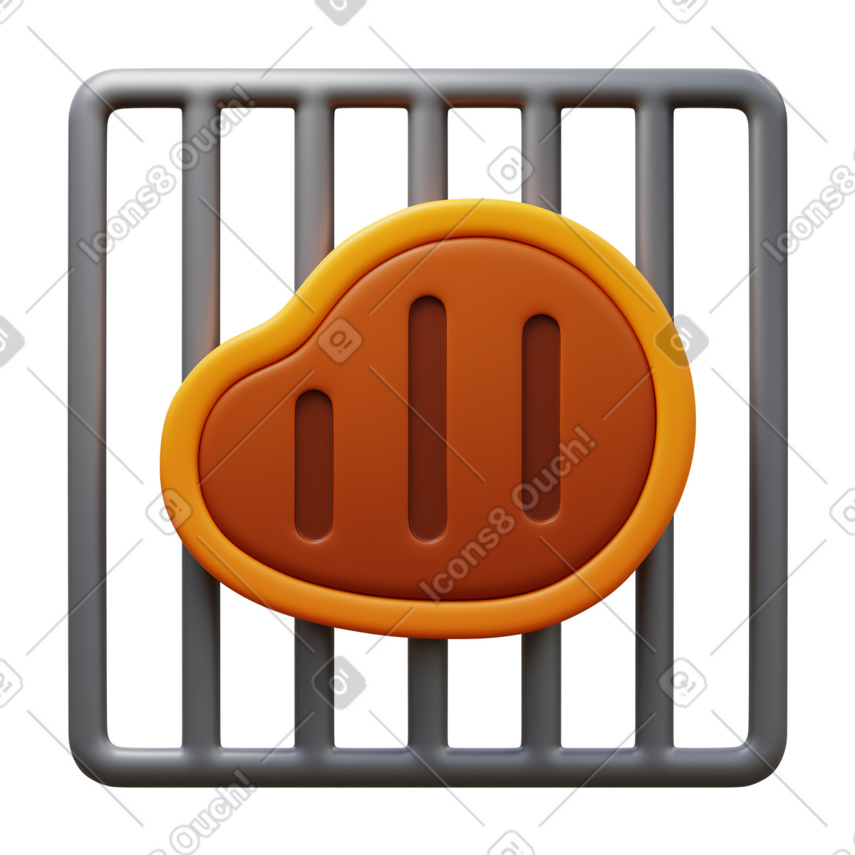 Barbeque-Illustration im 3D Fluency-Stil als Download in PNG, SVG