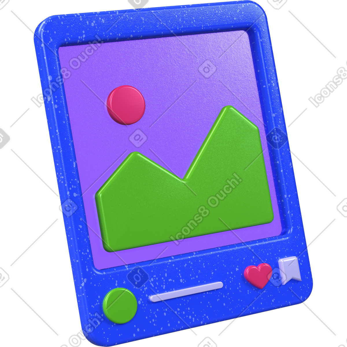Post sui social media in 3d, feed multimediale creativo illustrazione stile 3D Boost scarica PNG, SVG