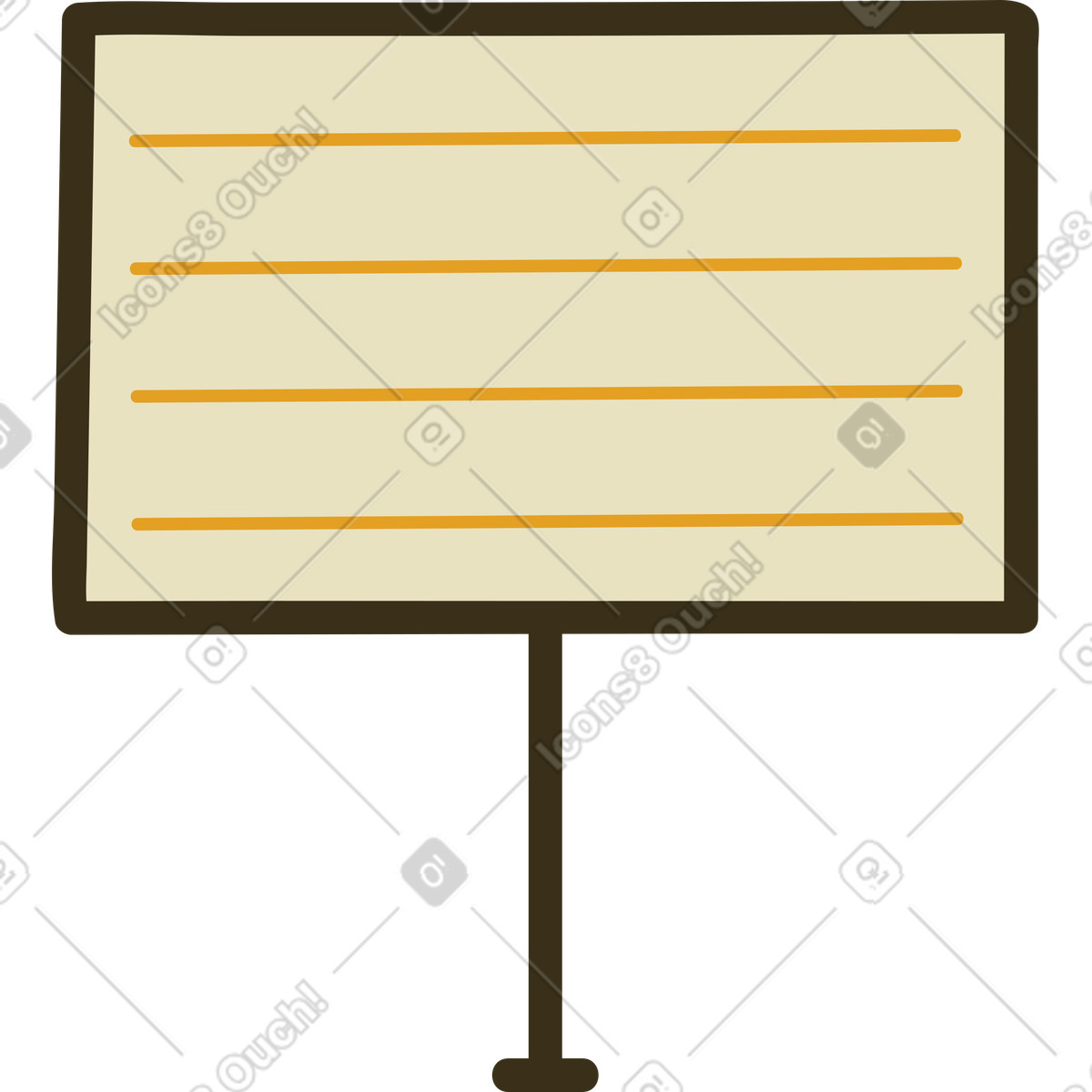 Illustration Tableau d'information dans le style Arabica à télécharger aux formats PNG, SVG