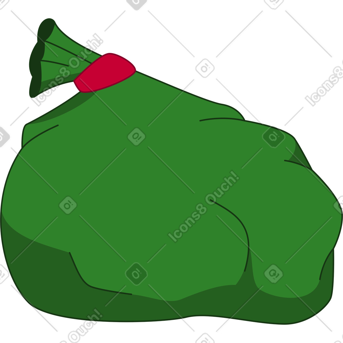 Borsa di babbo natale con regali illustrazione in stile Santa Camp scarica in PNG, SVG