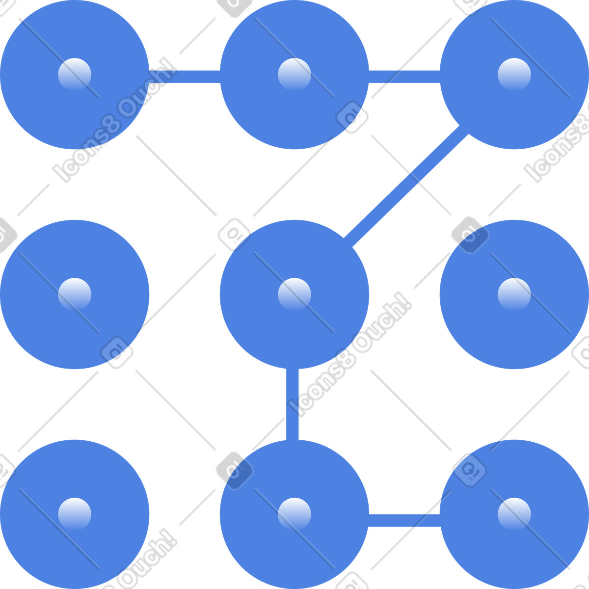 Numeric screen code illustration in Network style download in PNG, SVG
