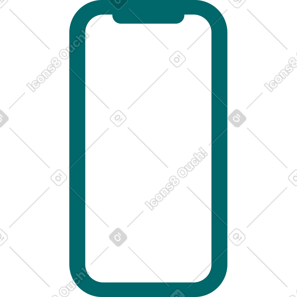 Grande telefono illustrazione in stile Sammy Line scarica in PNG, SVG
