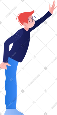 Boy sees of somebody PNG, SVG