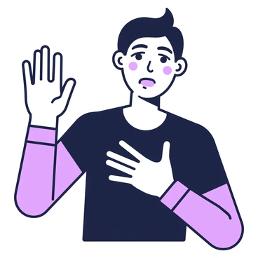 A person is using sign language with a focused and intense expression on their face, indicating strong emotion. Their eyebrows are furrowed, and their mouth is slightly open, emphasizing the importance of their message. The person has one hand raised, fingers positioned precisely to form a sign, while the other hand is placed near their chest. They are wearing a fitted black shirt, and their hair is styled in a neat manner. A neutral background highlights the person's dramatic gesture and emotional presence.