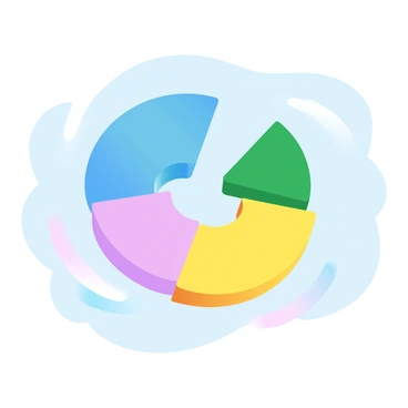 A colorful pie chart is displayed, divided into segments representing different components of GDP. One segment is labeled "Industry" and features a vibrant shade of blue. Another segment is labeled "Agriculture" and is filled with a rich green color. The third segment, labeled "Services," showcases a bright yellow hue. Each segment has a slight shadow to add depth. The chart is placed on a light pastel background to enhance its colors.