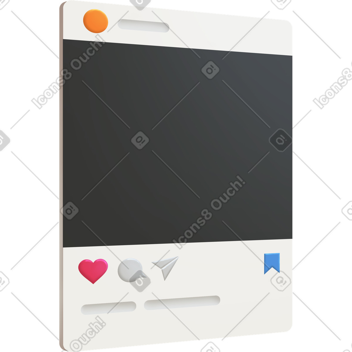 Social network post illustrazione in stile Props scarica in PNG, SVG