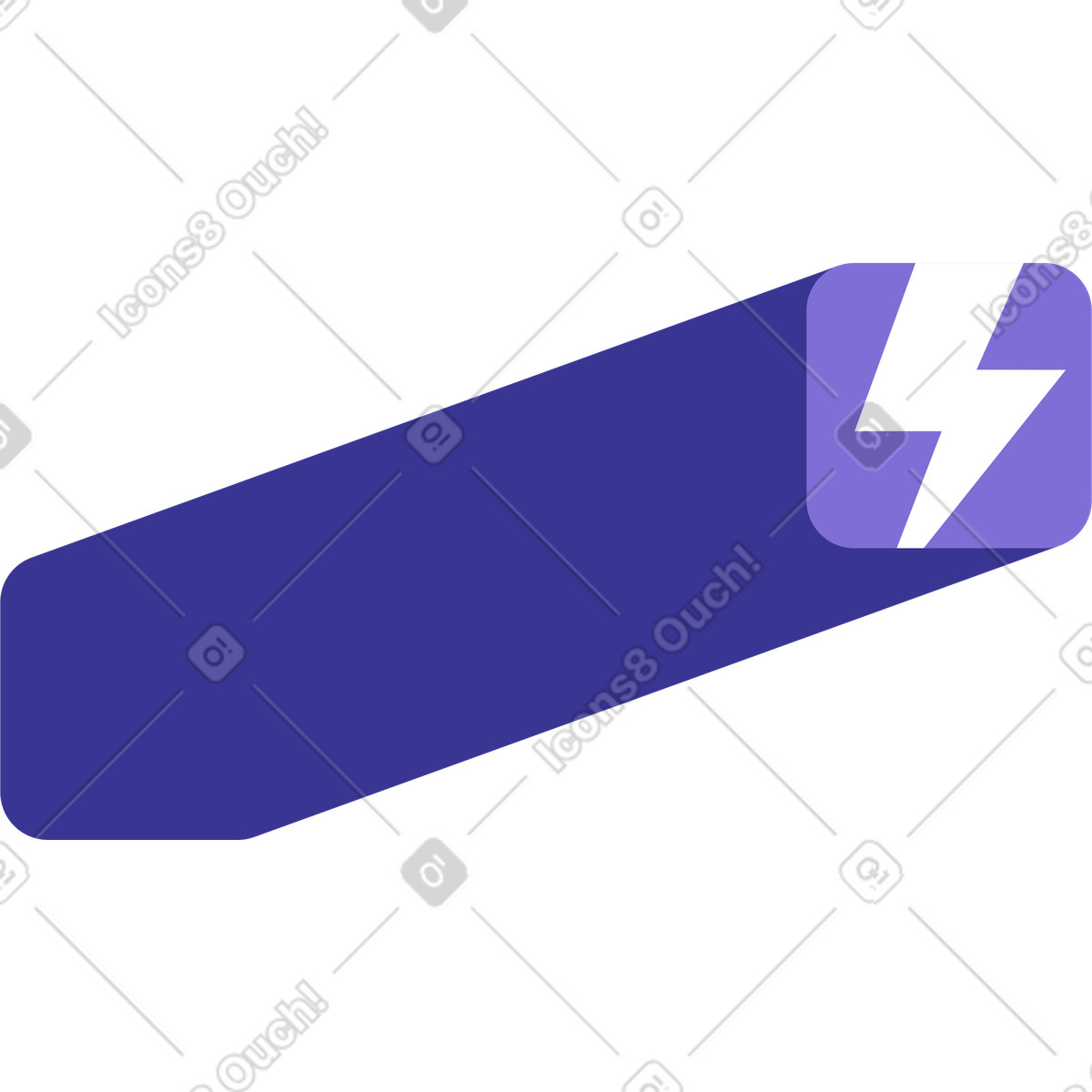 Geometric shape with lightning illustration in Bright style download in PNG, SVG