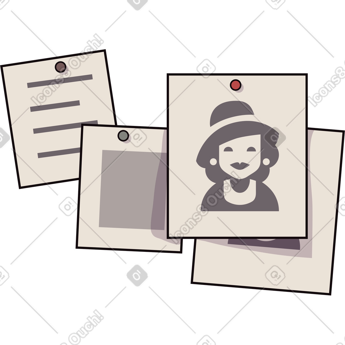 Illustration Affiches sur le mur dans style Eastwood à télécharger aux formats PNG, SVG