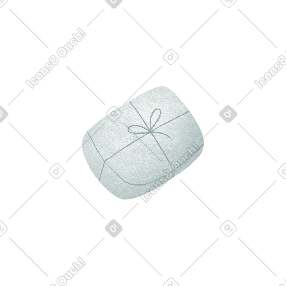 Geschenk-Illustration im Woolly-Stil als Download in PNG, SVG