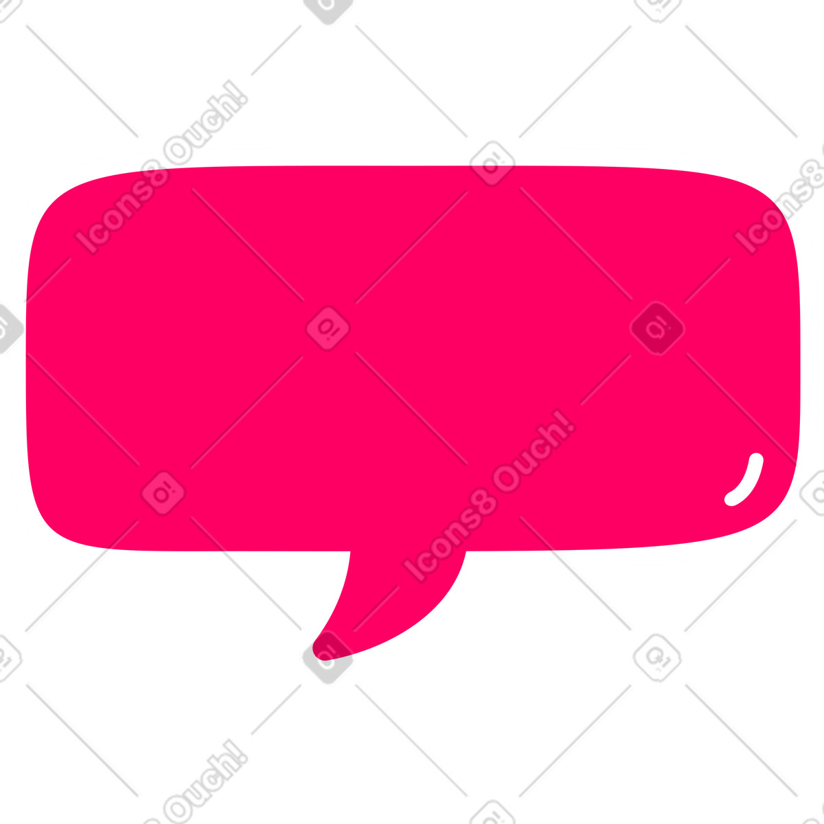 Text bubble illustration in Rondy Stickers style download in PNG, SVG