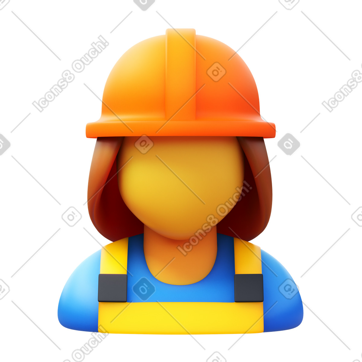 Ilustración Female worker en estilo 3D Fluency a descargar en PNG y SVG