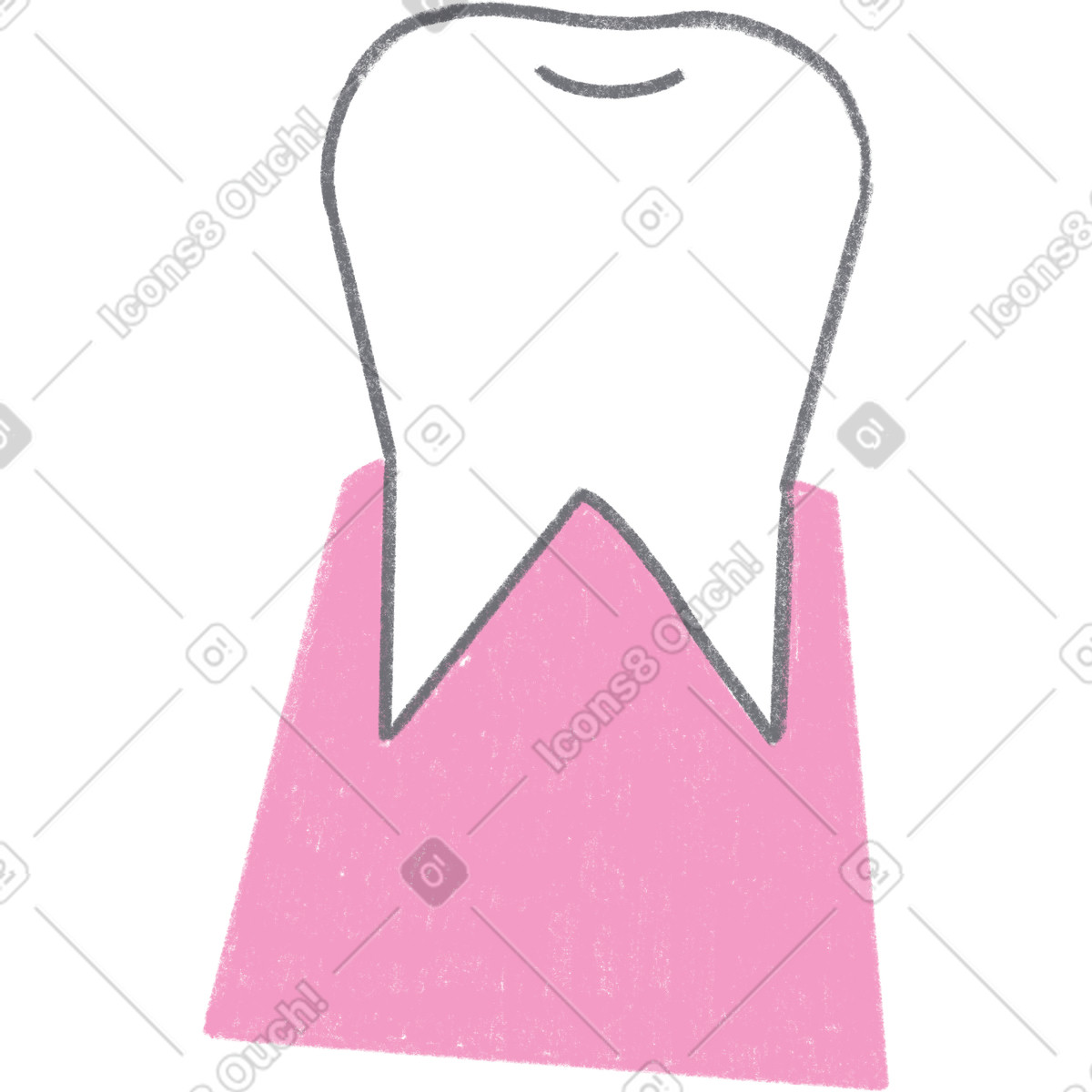 Ilustração de Tooth em no estilo Tutti para baixar em PNG, SVG
