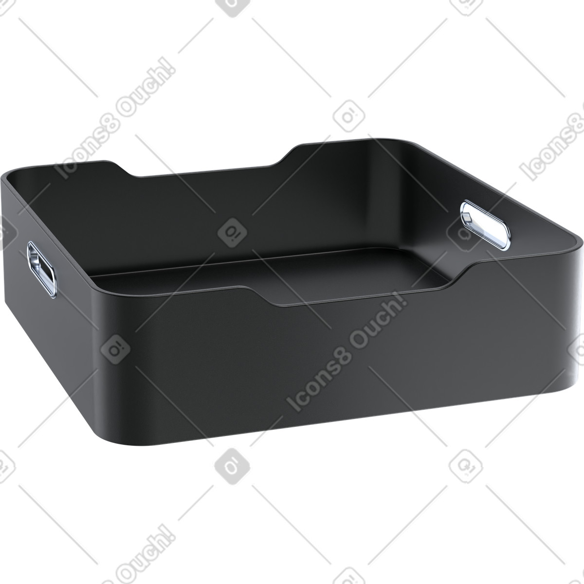 Иллюстрация Tray storage bin for desk accessories mail and paperwork в стиле 3D Pro — скачать в форматах PNG, SVG