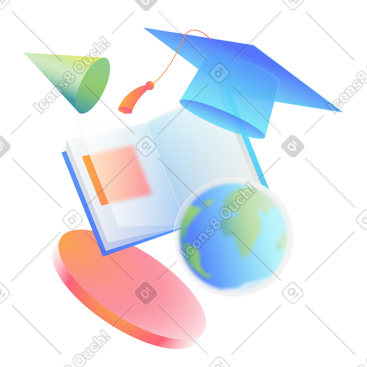 Graduation from university illustration Bachelor's Degree clipart graphics and vectors