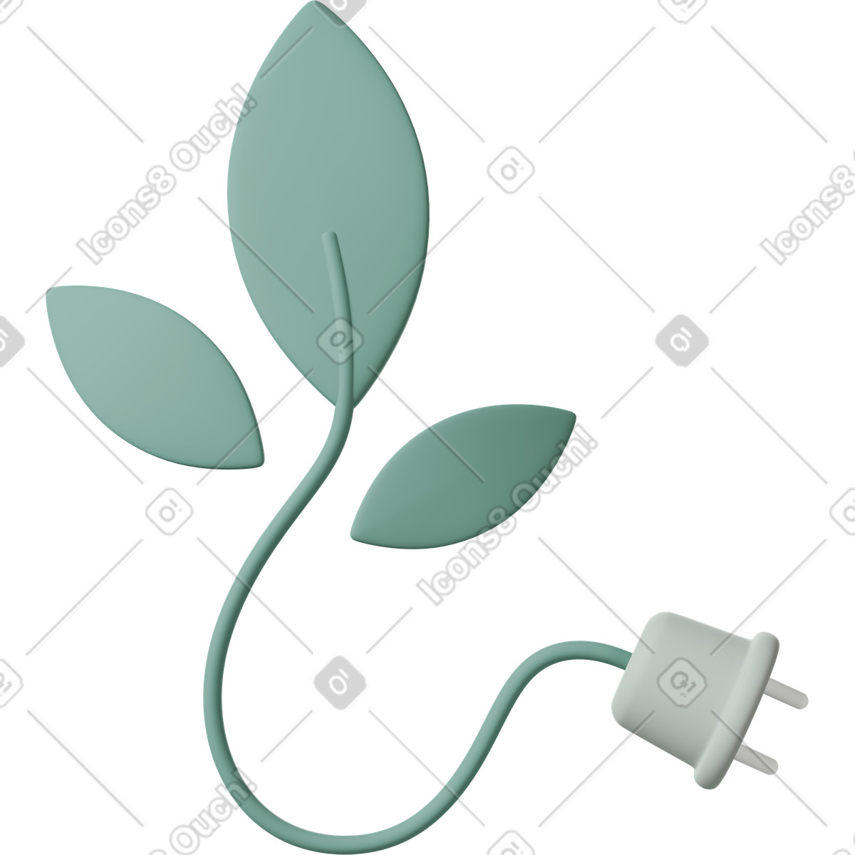 Eco energy illustrazione in stile 3D Casual life scarica in PNG, SVG