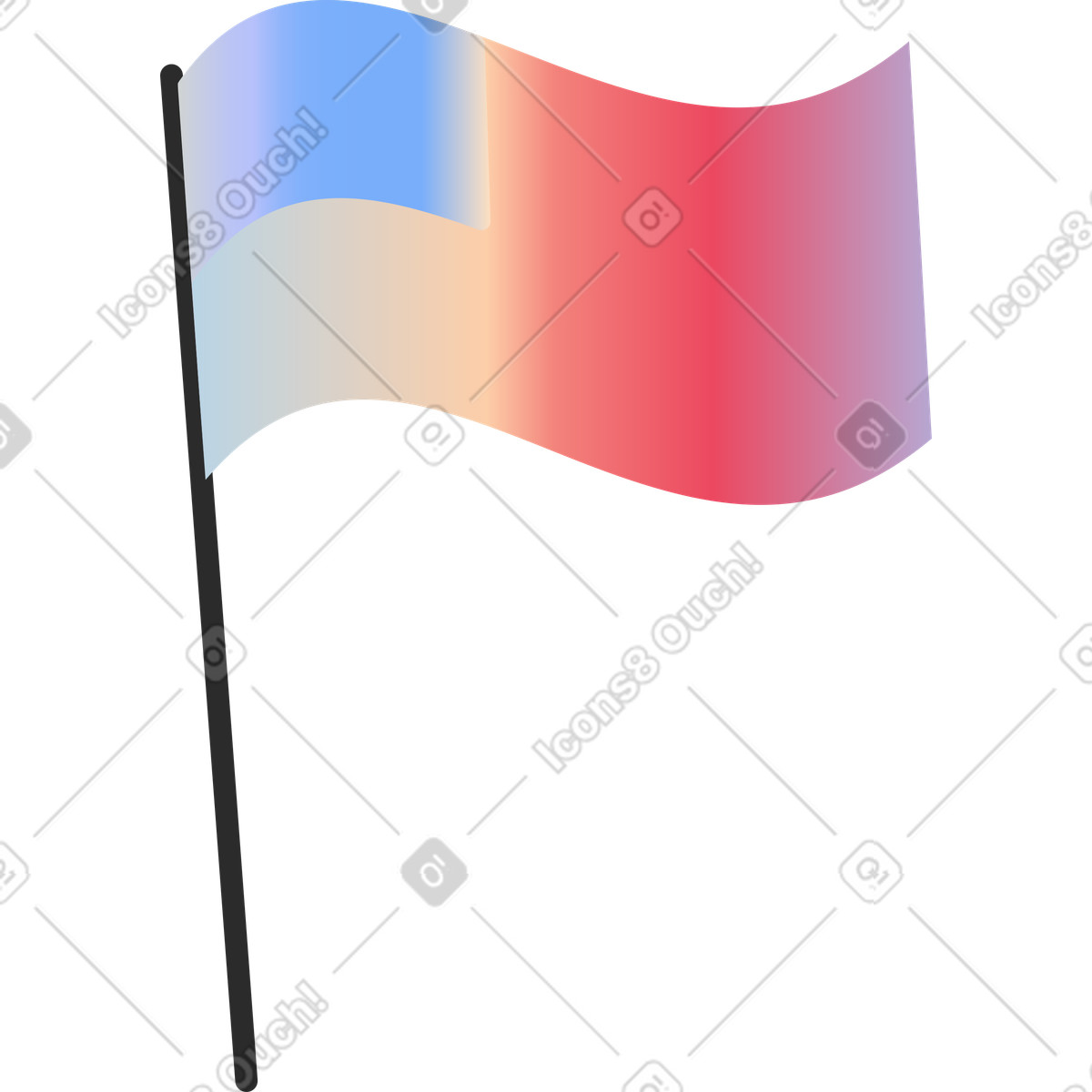 Ilustração de Bandeira em no estilo Marginalia para baixar em PNG, SVG