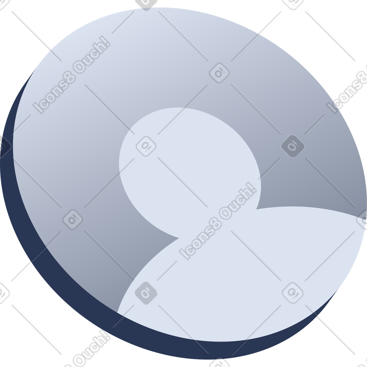 User icon illustration in PNG, SVG