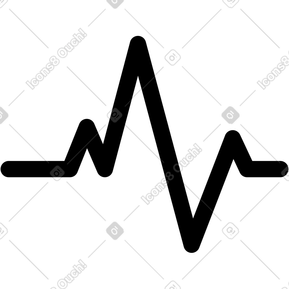 Transistor スタイルの 心電図 のイラストをPNG、SVG形式でダウンロード