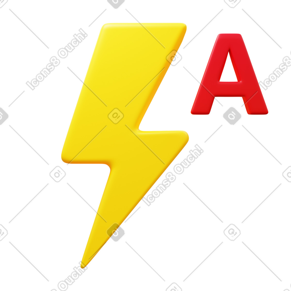 Ilustración Flash automático en estilo 3D Fluency a descargar en PNG y SVG