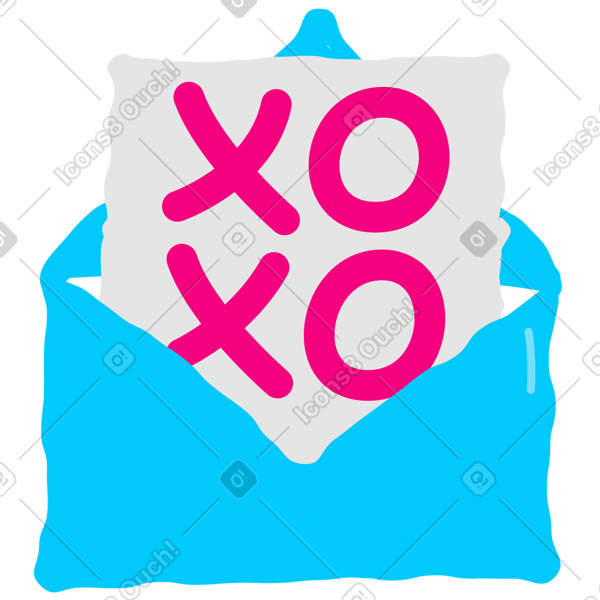 Ilustração de Envelope amor em no estilo Giggle para baixar em PNG, SVG