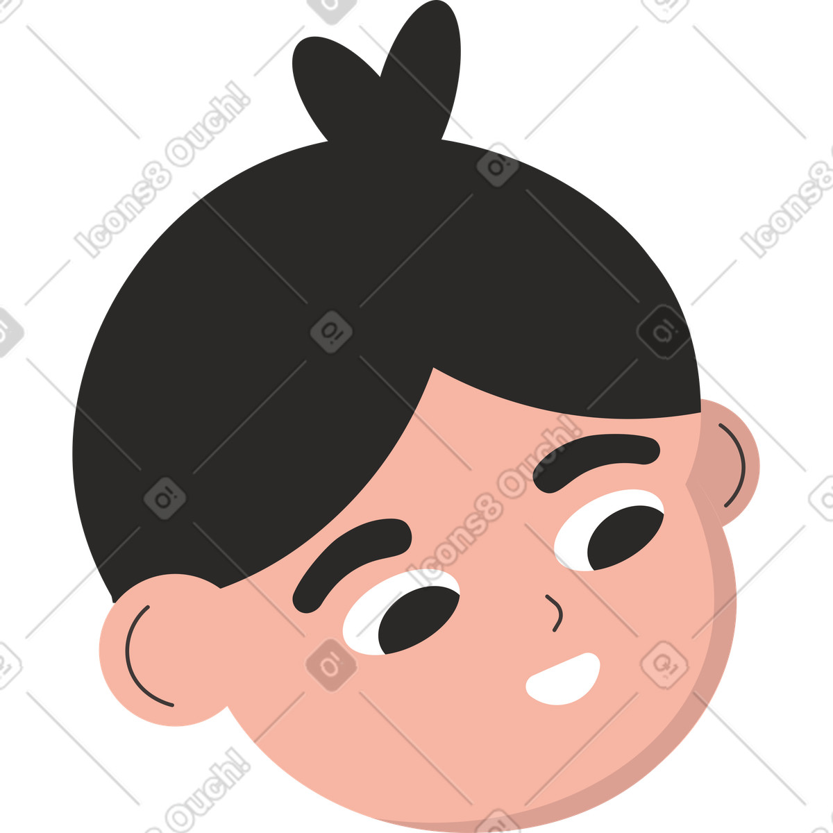 Иллюстрация Joyful head of a man в стиле Dizzy — скачать в форматах PNG, SVG