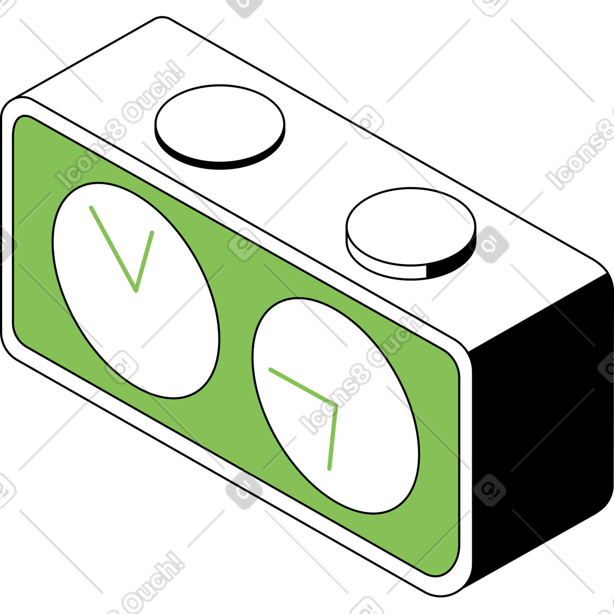 Ilustración Reloj de ajedrez en estilo Isometric a descargar en PNG y SVG
